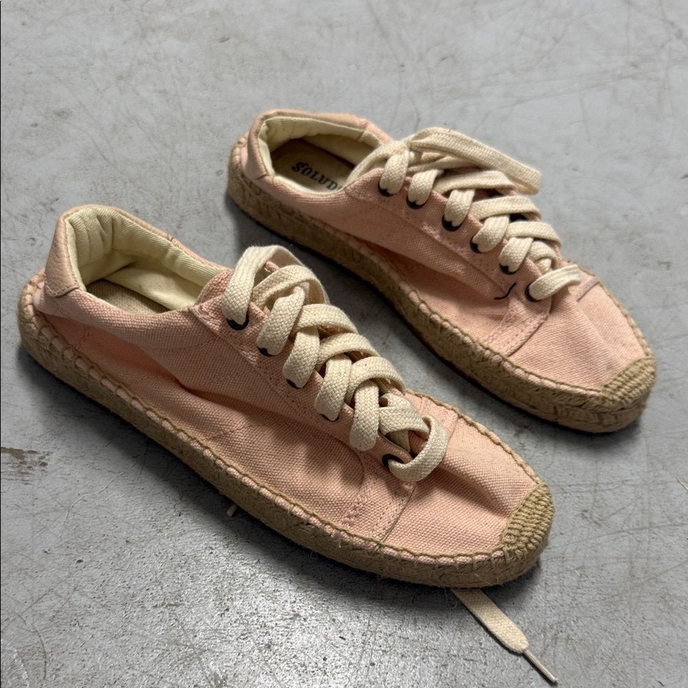 SOLUDOS Women's Light Pink Espadrille Sneakers Like New Size 7 Sneaker
